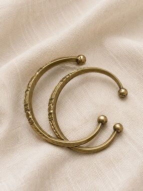🇳🇬ARTISAN African Gold Tone Bangle Set